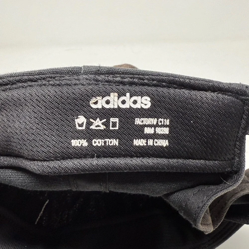 Adidas Three Stripe Life Baseball Cap Hat Faded Black Brown Adjustable Strapback